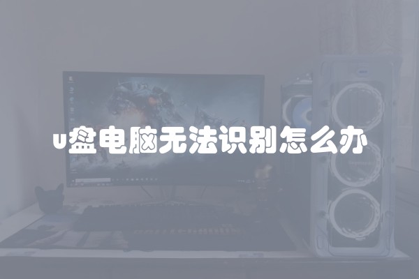 u盘电脑无法识别怎么办