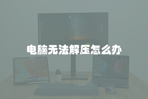 电脑无法解压怎么办