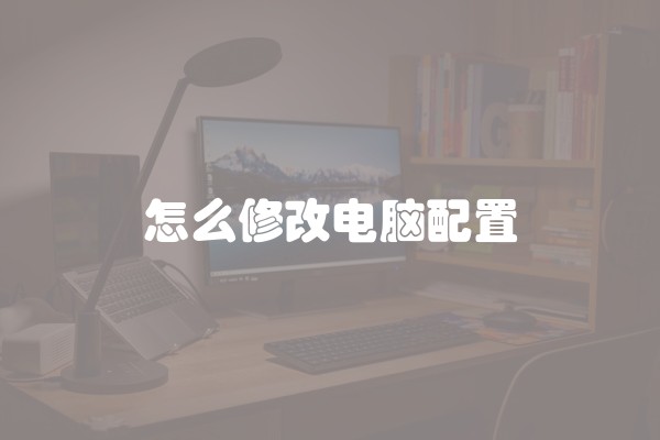 怎么修改电脑配置