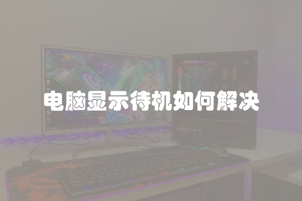 电脑显示待机如何解决