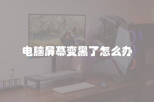 电脑屏幕变黑了怎么办