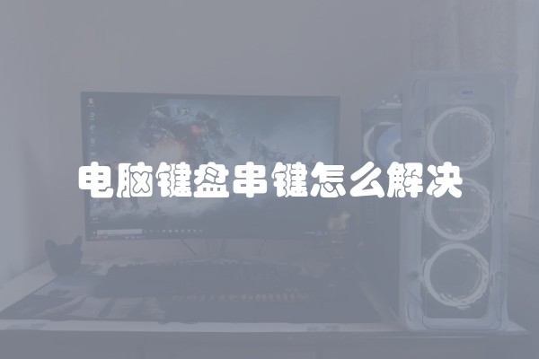 电脑键盘串键怎么解决
