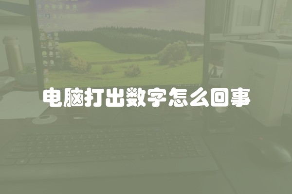 电脑打出数字怎么回事