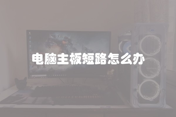 电脑主板短路怎么办