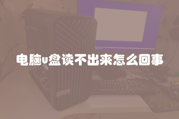 电脑u盘读不出来怎么回事
