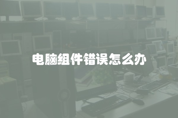 电脑组件错误怎么办