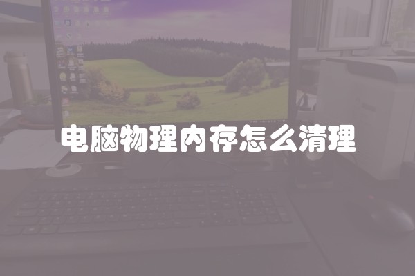 电脑物理内存怎么清理
