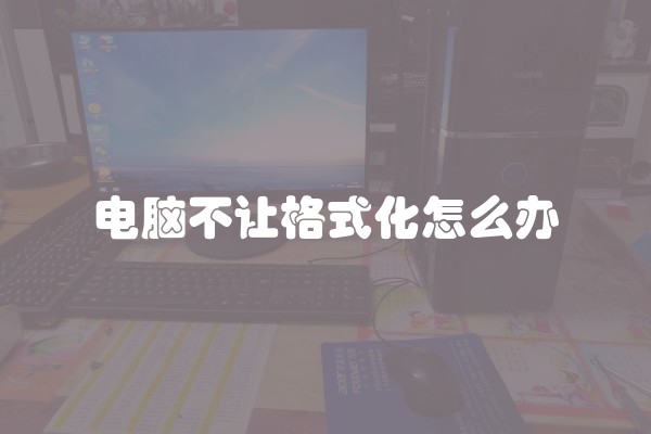电脑不让格式化怎么办