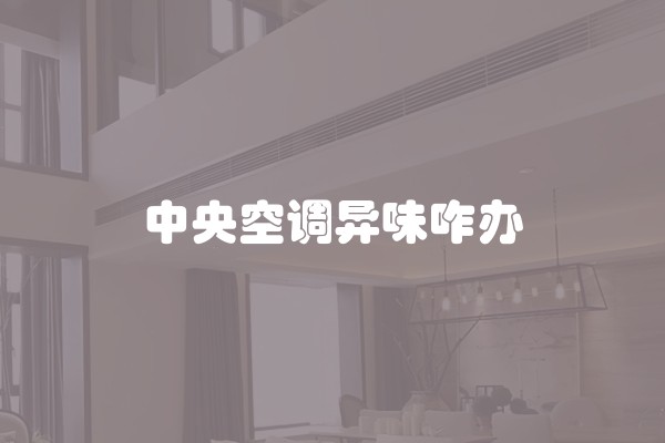 中央空调异味咋办