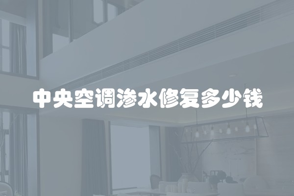 中央空调渗水修复多少钱