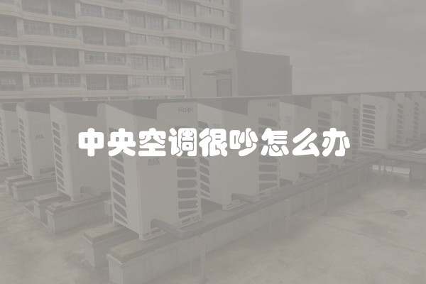 中央空调很吵怎么办