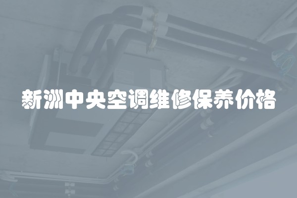 新洲中央空调维修保养价格