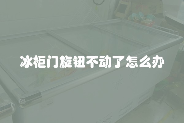 冰柜门旋钮不动了怎么办