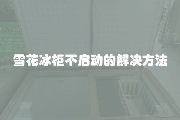 雪花冰柜不启动的解决方法