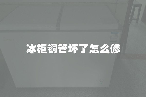 冰柜铜管坏了怎么修