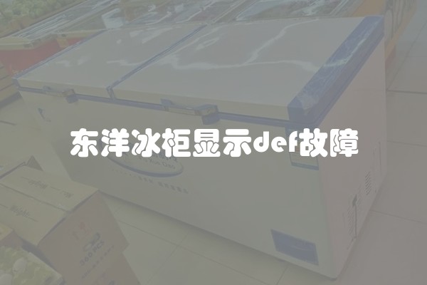 东洋冰柜显示def故障