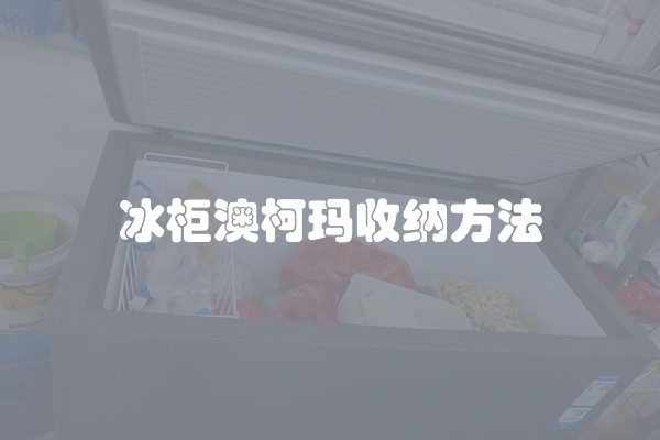 冰柜澳柯玛收纳方法
