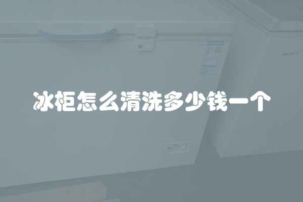 冰柜怎么清洗多少钱一个