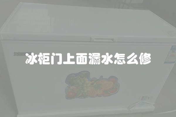 冰柜门上面漏水怎么修