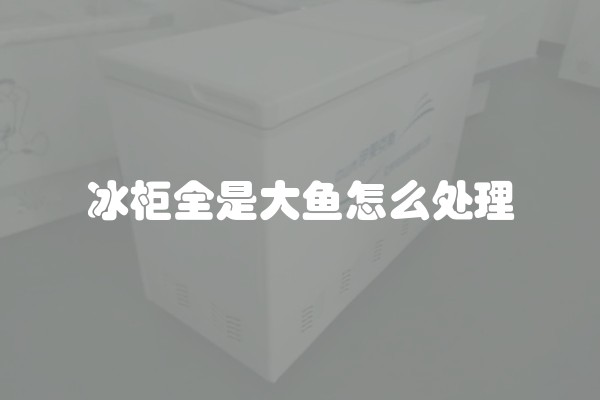 冰柜全是大鱼怎么处理