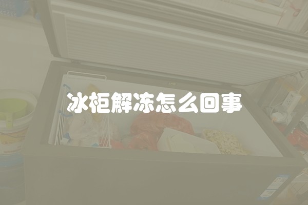 冰柜解冻怎么回事