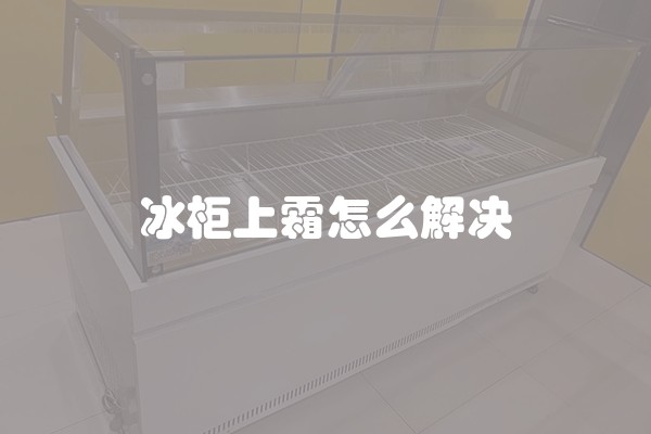 冰柜上霜怎么解决