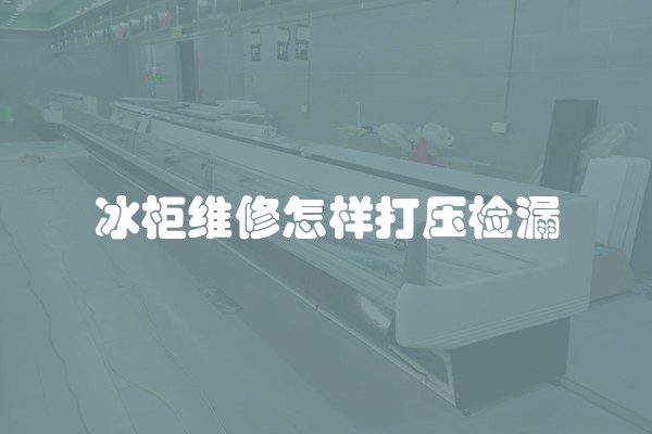 冰柜维修怎样打压检漏