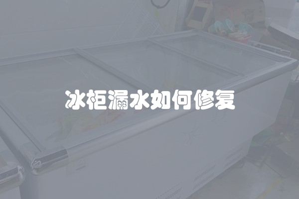 冰柜漏水如何修复