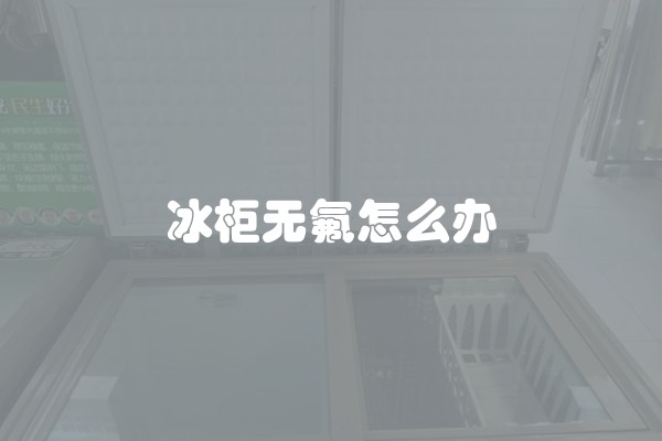 冰柜无氟怎么办