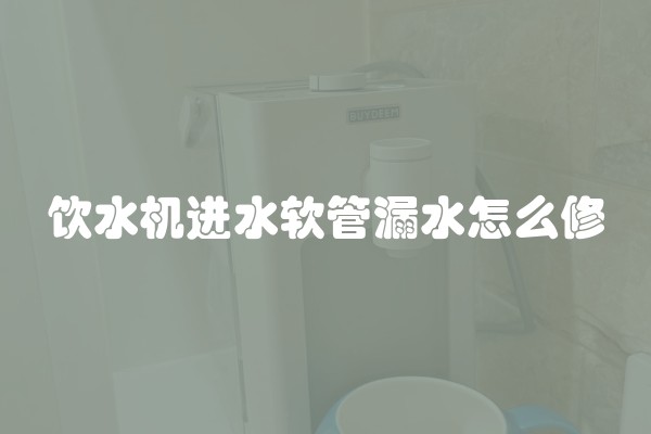 饮水机进水软管漏水怎么修