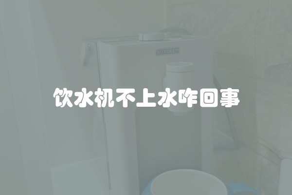 饮水机不上水咋回事