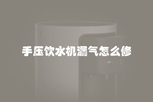 手压饮水机漏气怎么修
