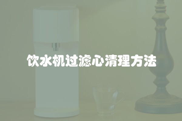 饮水机过滤心清理方法