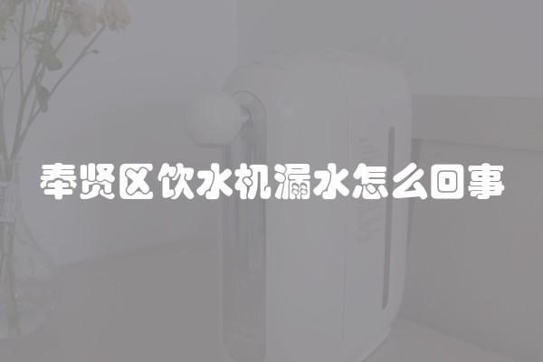 奉贤区饮水机漏水怎么回事