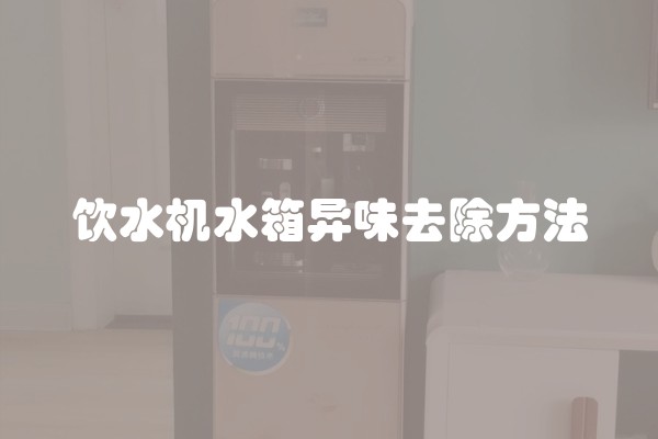 饮水机水箱异味去除方法