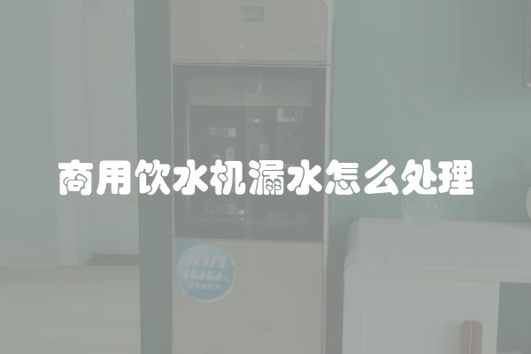 商用饮水机漏水怎么处理