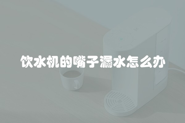 饮水机的嘴子漏水怎么办