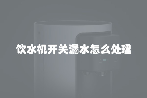 饮水机开关漏水怎么处理