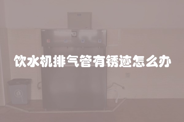 饮水机排气管有锈迹怎么办