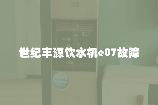 世纪丰源饮水机e07故障