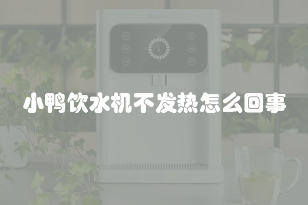 小鸭饮水机不发热怎么回事