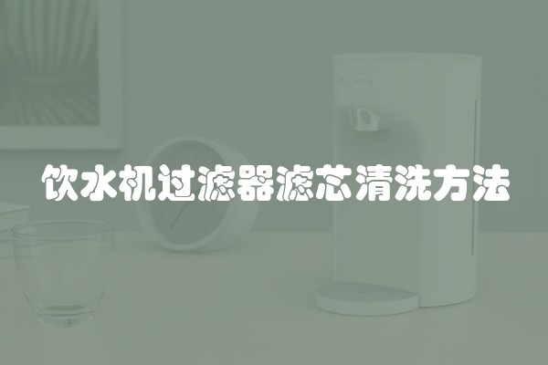 饮水机过滤器滤芯清洗方法