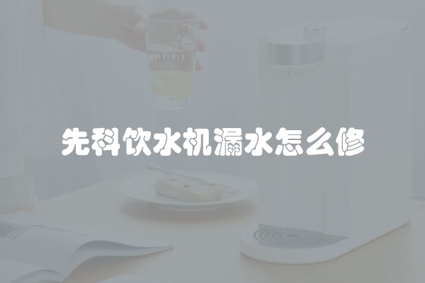 先科饮水机漏水怎么修