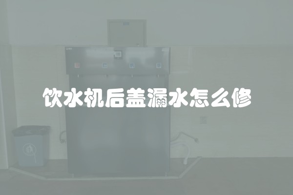 饮水机后盖漏水怎么修