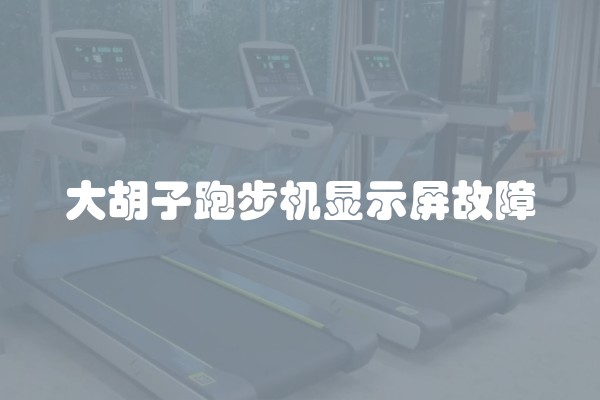 大胡子跑步机显示屏故障