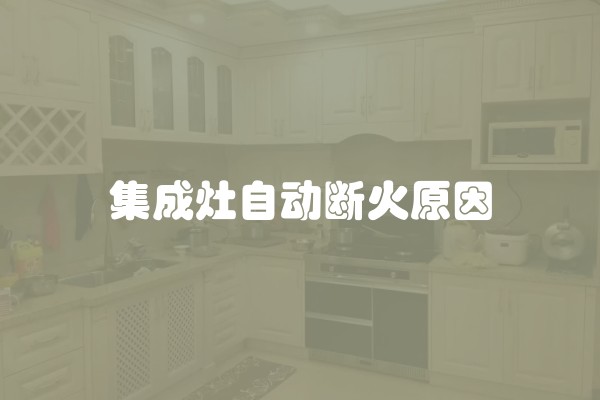 集成灶自动断火原因