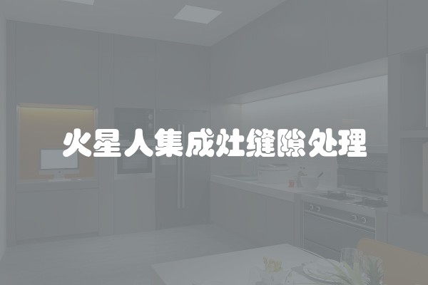 火星人集成灶缝隙处理