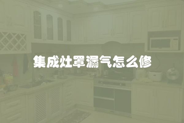 集成灶罩漏气怎么修