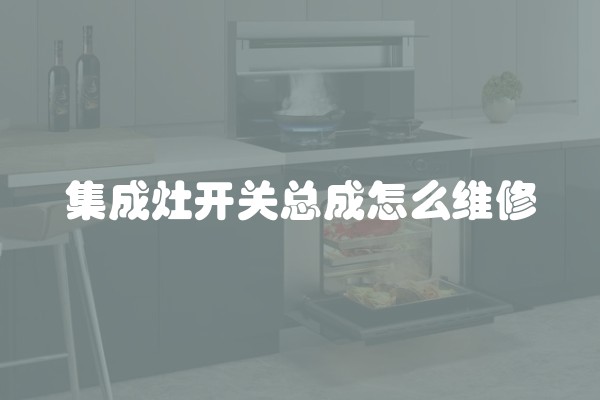 集成灶开关总成怎么维修
