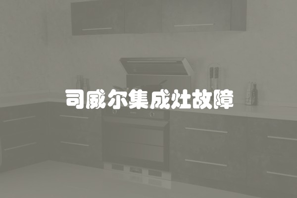 司威尔集成灶故障